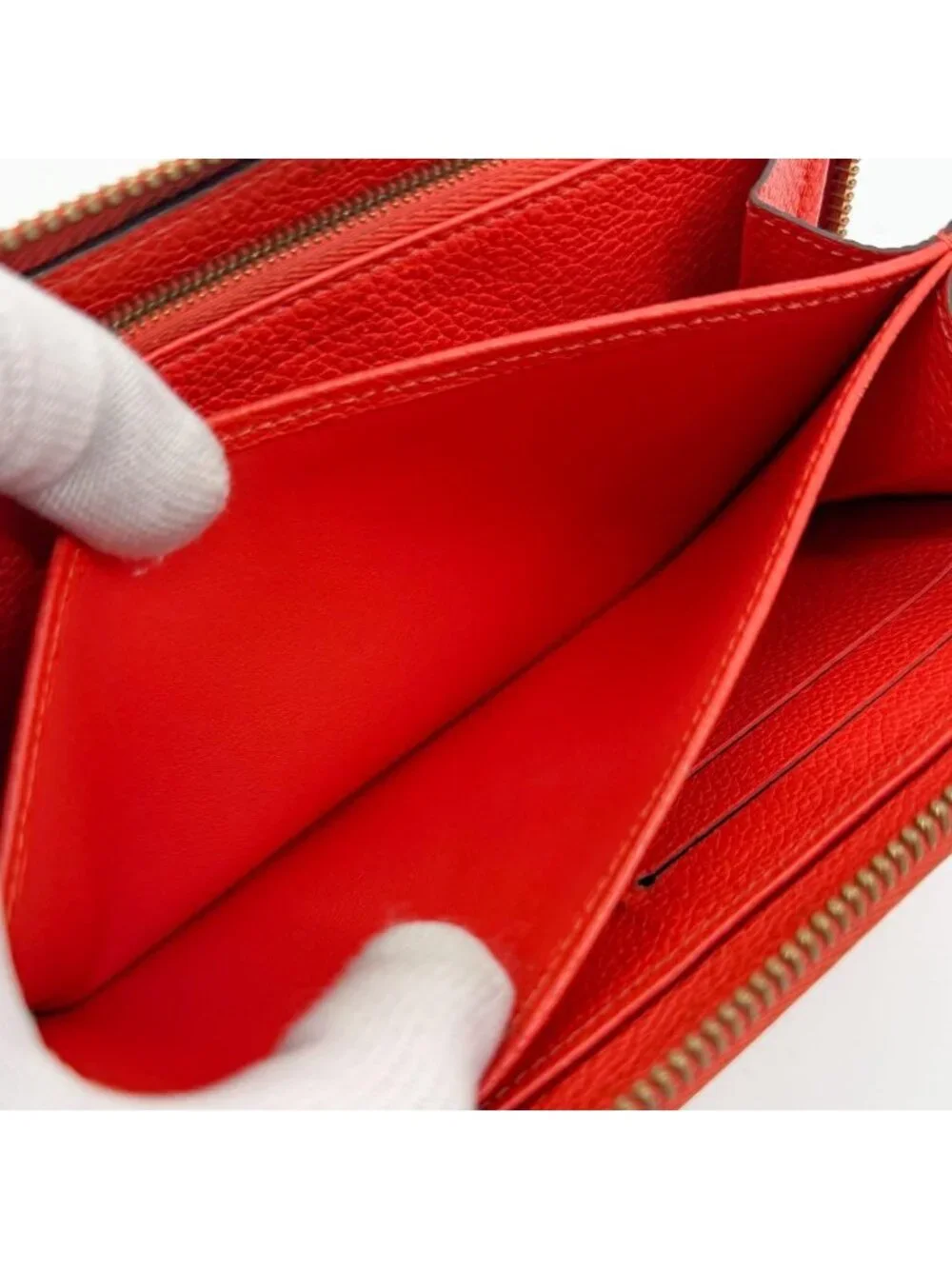 Louis Vuitton Zippy Wallet Empreinte Orange Round